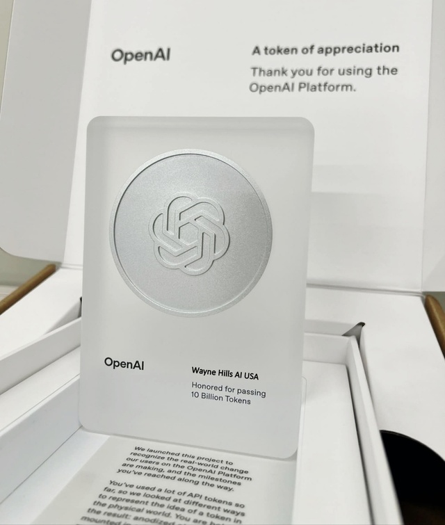 웨인힐스브라이언트 에이아이 USA, 오픈AI '감사 토큰' 수령 - 뉴스 썸네일 이미지