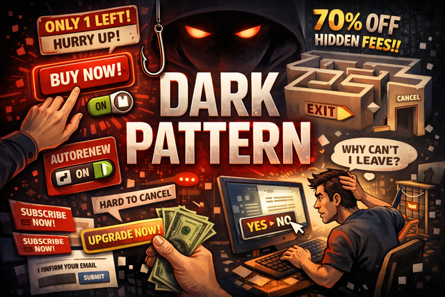 기술 고도화 속 다크패턴 확산...규제 입법 본격화 - 뉴스 썸네일 이미지