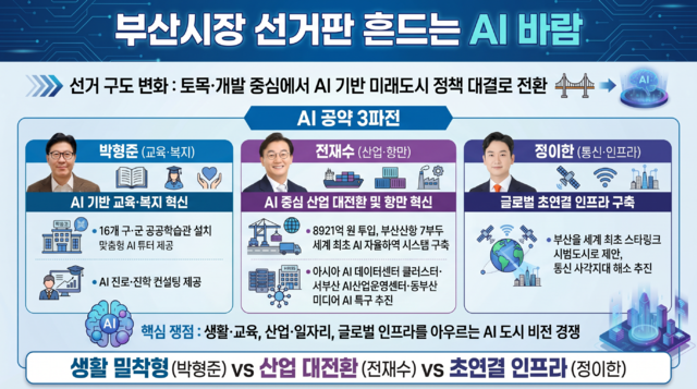 부산시장 선거판 흔드는 ‘AI 바람’… 일상·산업·인프라 넘나드는 첨단 공약 격돌
