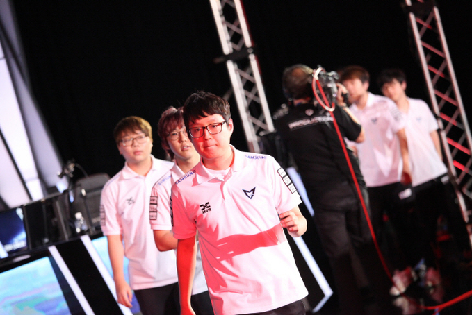 월챔 3일 경기 삼성화이트 vs AHQ 승리 후