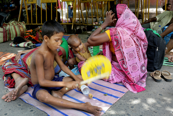 INDIA WEATHER <YONHAP NO-3014> (EPA)