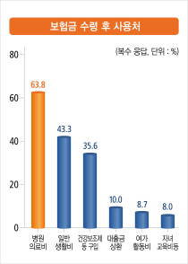 [이미지자료]보험금 수령 후 사용처