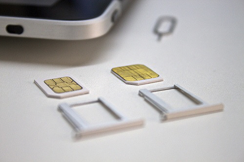 Cutting SIM cards down to size