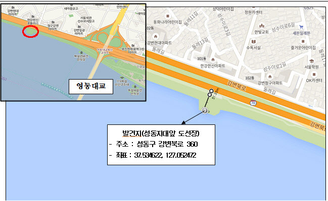 서울 시내 AI 폐사체 발견지<YONHAP NO-4192>