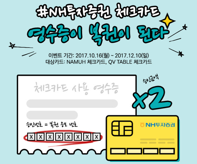 171017_NH투자증권, 체크카드 최대 2배의 행운 이벤트 실시