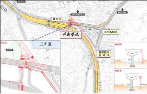 내부순환로 월곡IC 주변 상습정체 개선방안(서울시 제공)