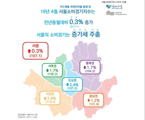 올해 4월 서울 소비경기지수(서울시 제공)