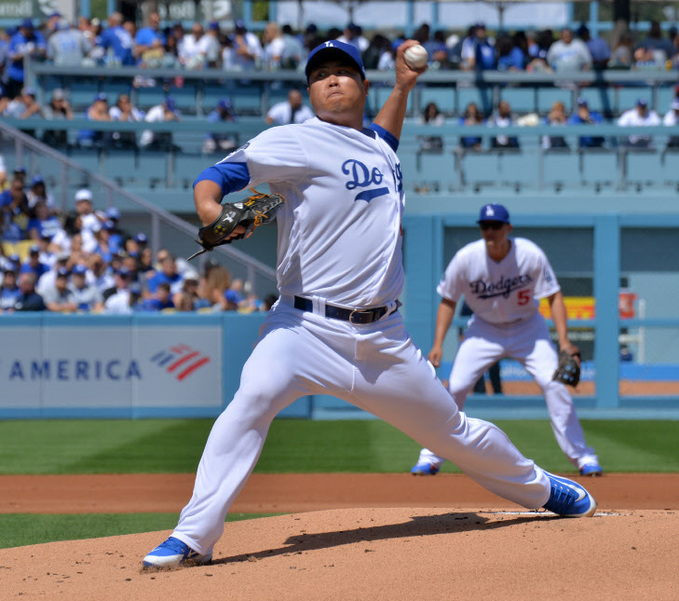 DODGERS VS DIAMONDBACKS <YONHAP NO-1451> (UPI)