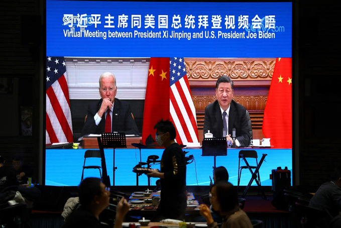 USA-CHINA/BIDEN-XI <YONHAP NO-4050> (REUTERS)