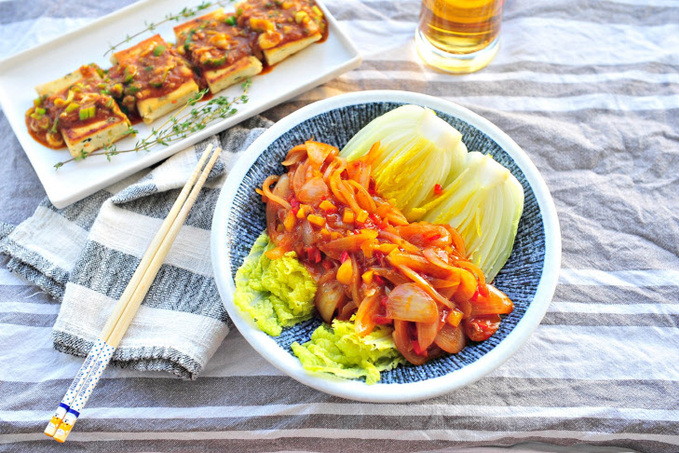 [사진자료] 통배추 찜 & 두부구이