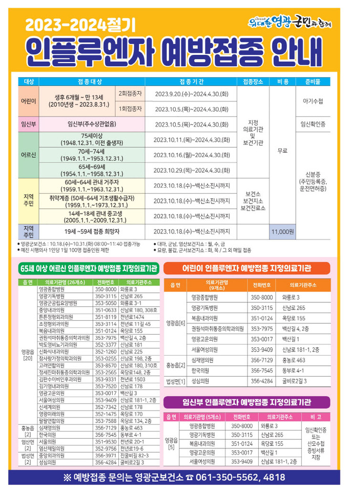 1.사진자료(2023-2024절기 인플루엔자(독감) 예방접종 실시)