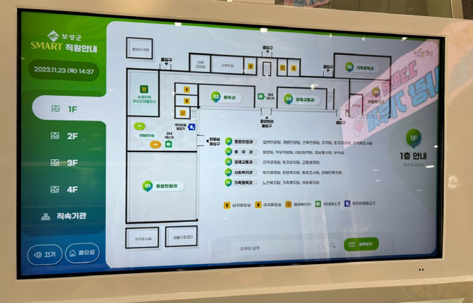 1-4. 보성군, ‘스마트 청사 안내시스템’ 구축