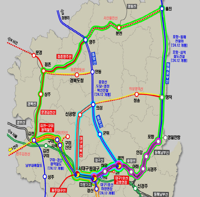 경북도, 올해 철도분야 국비 8425억 원 확보
