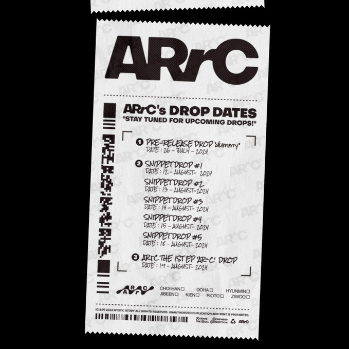 아크_첫 EP _AR^C_ DROP DATES