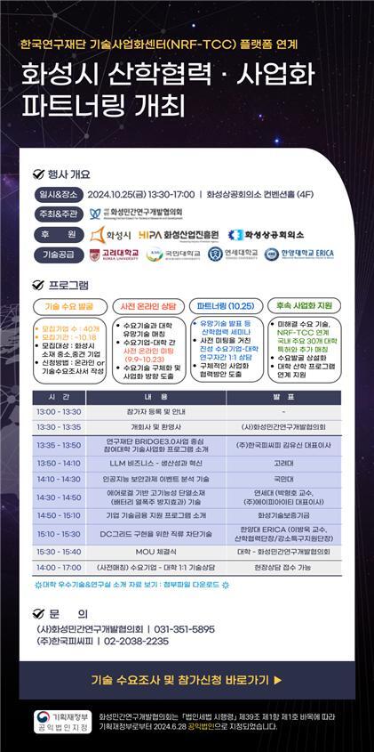 화성시 중소기업-수도권 4개 대학, 산학협력·기술사업화 맞손 - 뉴스 썸네일 이미지