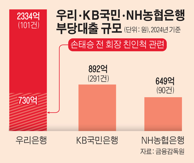 금감원 우리·kb국민·nh농협은행서 지난해 부당대출 3875억원 적발 브릿지경제 